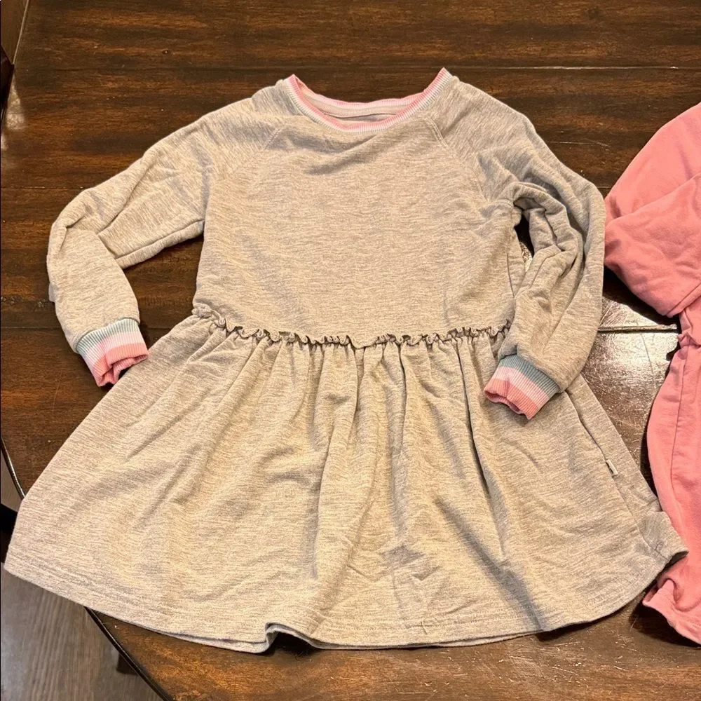 Little Sleepies Pink and Gray Casual Kids Dresses - Picture 2 of 5